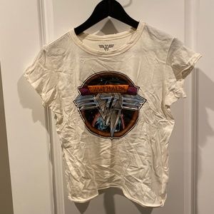 Vintage Van Halen distressed collar tee